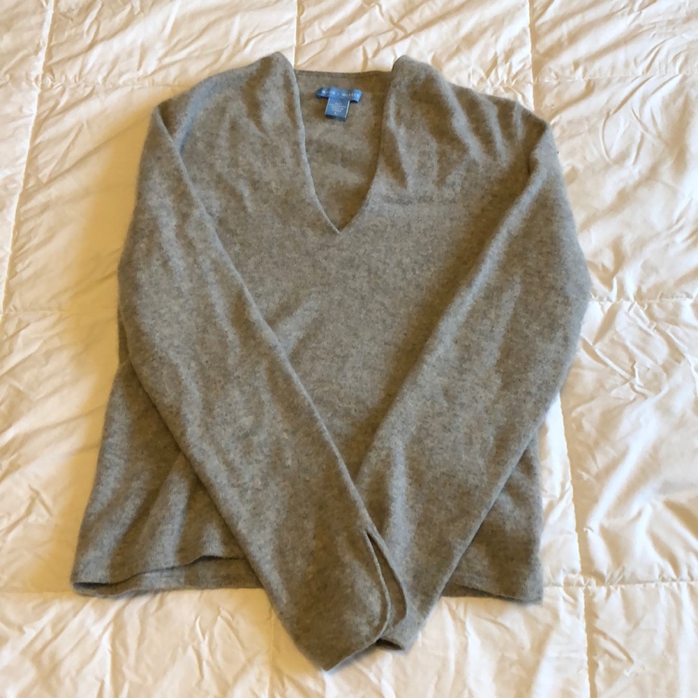 White+Warren Gray Cashmere Sweater